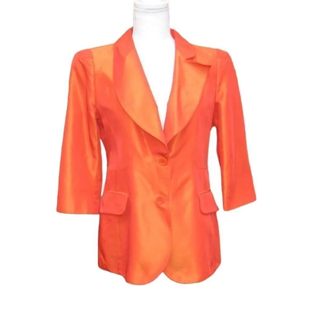 Orange Iridescent Jacket Blazer